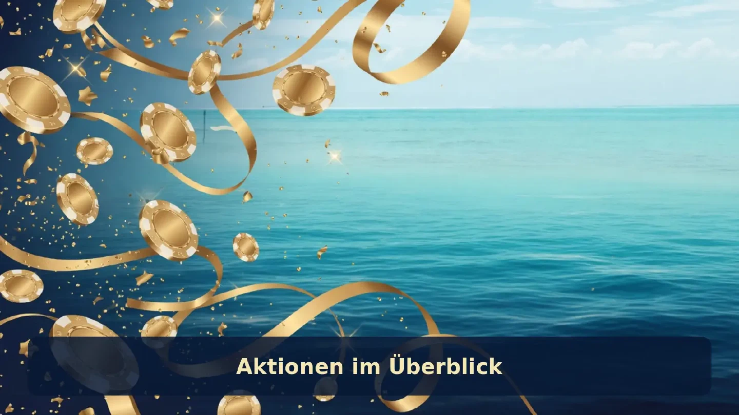 Leuchtende Casino-Aktionsfläche in Blau und Gold