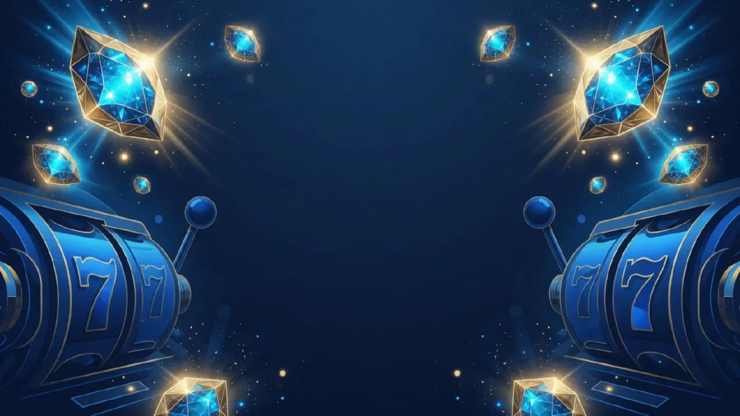 Goldenes Jackpot-Lichtmotiv über Slot-Silhouetten